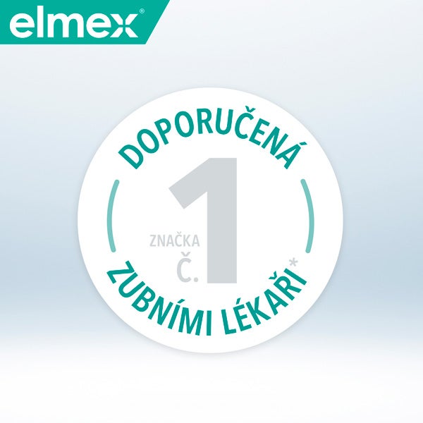 elmex, Doporučená zubními lékaři, značka č. 1.
