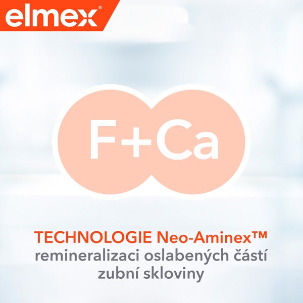 elmex, F+Ca, Technologie Neo-Aminex navržena k ochraně před zubním kazem.