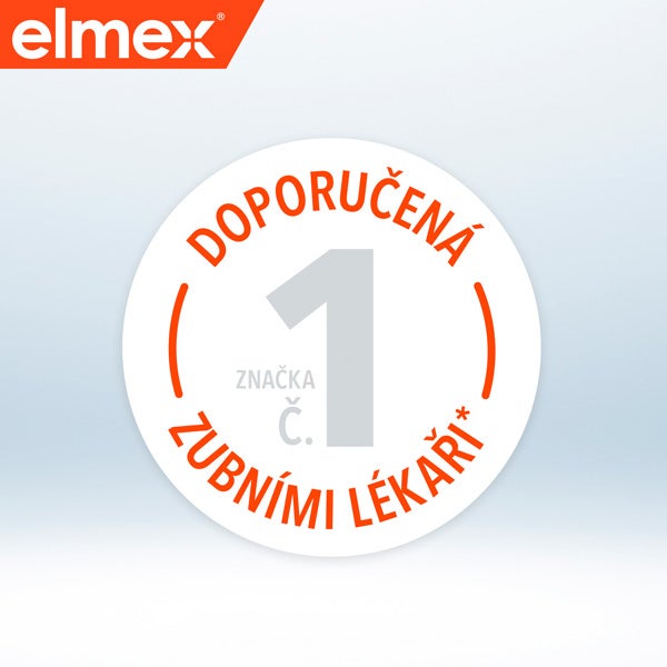 elmex, Doporučená zubními lékaři, značka č. 1.