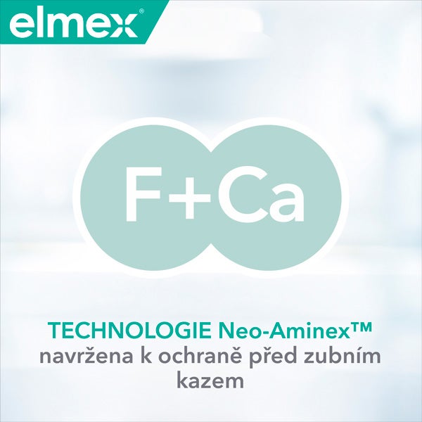 elmex, F+Ca, Technologie Neo-Aminex navržena k ochraně před zubním kazem.